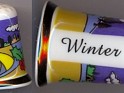 England - 2012 - Winter - Porcelain - Station of the Year, Winter, English Porcelain - Pintado a mano sobre dedal de cerámica sin esmaltar. - 0